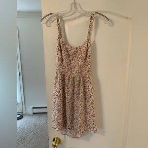 Floral print dress spaghetti straps